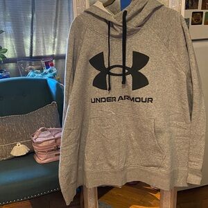 Under Armour Gray Hoodie with Black Logo
